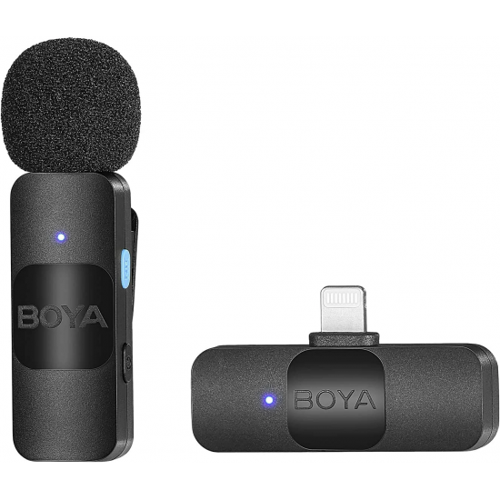 Mic Boya BY-V1 Wireless Microphone System With Separate High Noise Reduction Button for Eye phone,Eye OS Devices Mic Boya BY-V1 Wireless Microphone System With Separate High Noise Reduction Button for Eye phone,Eye OS Devices