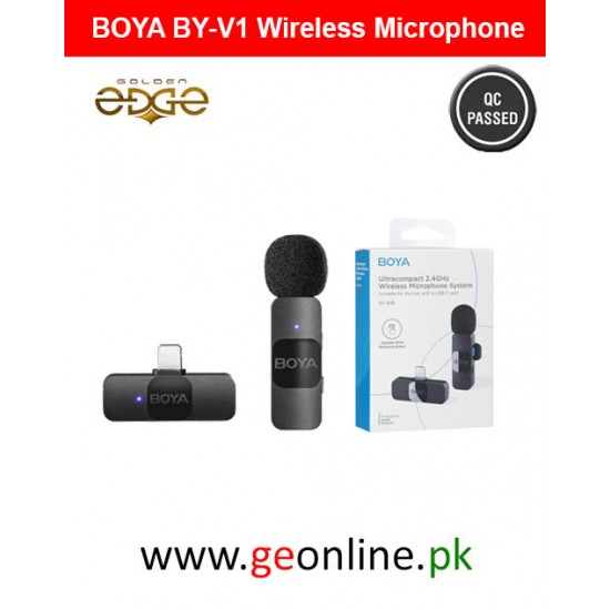 Mic Boya BY-V1 Wireless Microphone System With Separate High Noise Reduction Button for Eye phone,Eye OS Devices Mic Boya BY-V1 Wireless Microphone System With Separate High Noise Reduction Button for Eye phone,Eye OS Devices