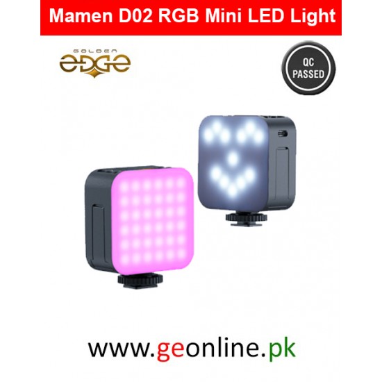MAMEN D02 Mini RGB LED Video Light 2000mah 9000K Painting Lighting Photographic Vlog Fill Lamp for YouTube Tik tok