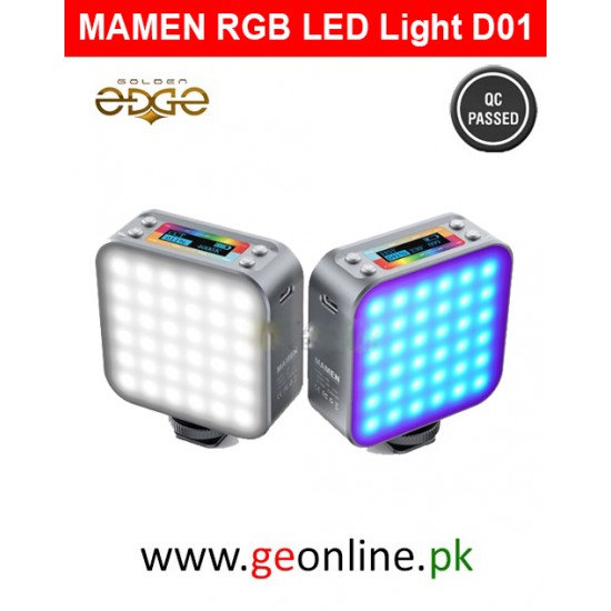 Mamen Do1 RGB  LED Fill Light Metal Frame Double-Sided Portable LED Light Price in Pakistan