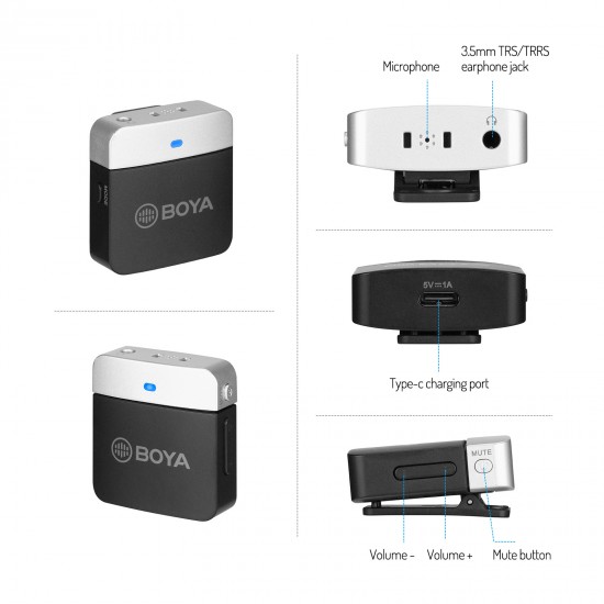 BOYA BY-M1LV-D Compact Wireless Microphone System with Lightning Connector for i_OS Devices(2.4 GHz) BOYA BY-M1LV-D Compact Wireless Microphone System with Lightning Connector for i_OS Devices(2.4 GHz)
