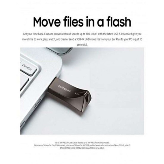 USB Samsung Flash Drive Metal - 32GB BAR Plus Black USB Samsung Flash Drive Metal - 32GB BAR Plus Black