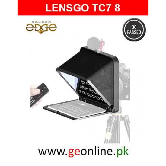 LENSGO TC7 8 Teleprompter for iPad Tablet Smartphone DSLR Camera, APP Compatible with iOS & Android System
