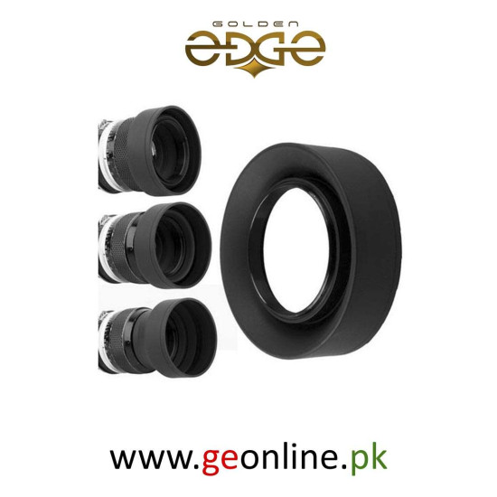 Lens Hood 3-Stage 62mm Collapsible Rubber Foldable Wide Mid Tele Universal Lens Hood 3-Stage 62mm Collapsible Rubber Foldable Wide Mid Tele Universal