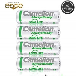 Battery AA Camelion 1000mAh Always Ready Rechargeable 4 Cell Pack