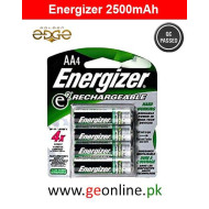 Battery AA Energizer Rechargeable 4 Cell Pack 2500mAh