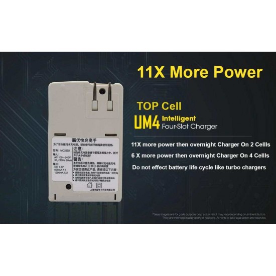 Charger AA/AAA Top Cell Ultra Fast 5 Hour 4 Cell Turbo Charger AA/AAA Top Cell Ultra Fast 5 Hour 4 Cell Turbo